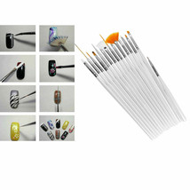 15pcs Brushes Set New Gel 3D Painting Drawing UV Gel DIY Tool Nail Art - £6.40 GBP