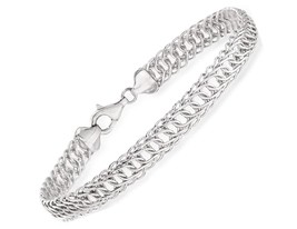 Sterling Silver Curved Interlocking-Link - £155.21 GBP