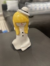 Vintage Goebel Whoosit Snow People Figurine Blonde Hair Clown Girl W. Ge... - $14.00