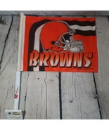 Vtg Cleveland Browns NFL Thick Car Auto Flag Fan Rico Industries Tag Exp... - £10.86 GBP
