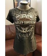Harley-Davidson Woman&#39;s Top Size Small with Bar and Shield Logo Sequins ... - £35.35 GBP