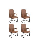 LeisureMod Evander Series Mid-Century Modern Faux Leather Office Chair w... - $914.34