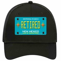 Retired New Mexico Teal Novelty Black Mesh License Plate Hat - £23.24 GBP