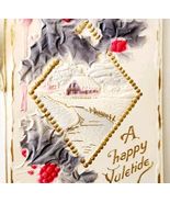 1900s Christmas Greeting Card Heavily Embossed Made In Germany Yuletide ... - €25,60 EUR