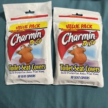 Charmin To Go Toilet 10 Seat Covers Lot Of 2 Travel Purse Pack Safe Prot... - $20.62