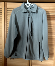 LL Bean Mens Large Mint Green Fleece Full Zip Jacket Pockets Mock Collar... - $437.13 MXN