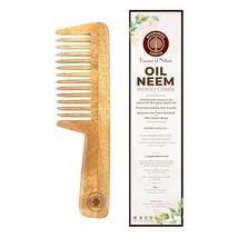 Neem Wood Comb Infused with Coconut, Bhringraj, Neem, Castor Oil Pack of 1 - $11.20