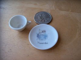 1986 Precious Moments Miniature “November” Teacup and Plate  - $0.00