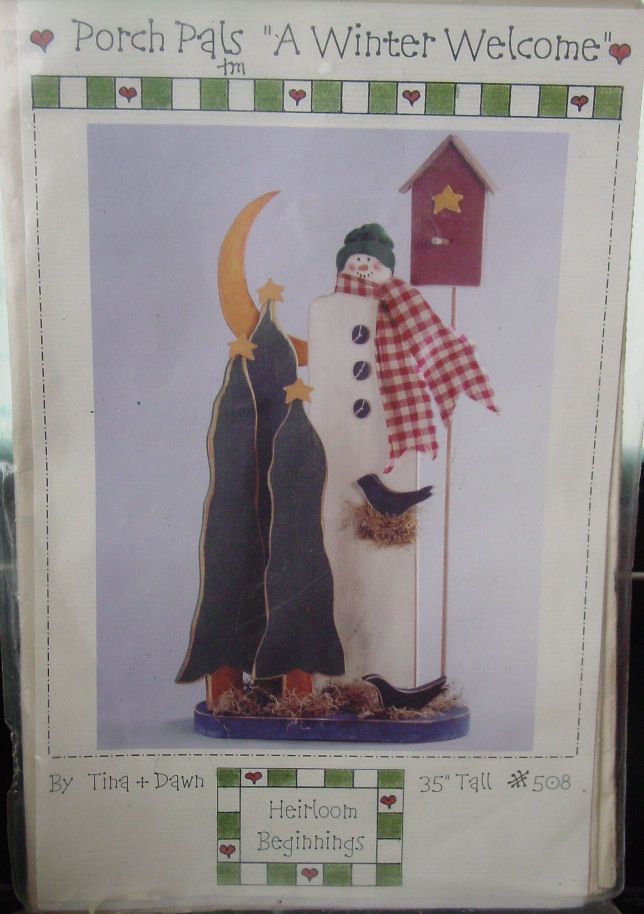 Wood Craft Pattern "A Winter Welcome" 35" tall - $4.99