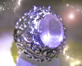 HAUNTED ROSE QUARTZ RING EXTREME CLEAR LOVE KARMA HIGHEST LIGHT COLLECTION MAGIC image 2