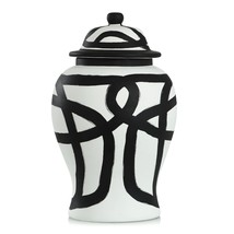 Ginger Medium Black and White Finish On Ceramic Modern Contemporary - $198.98