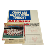 1992-1993 Philadelphia Phillies Lot Paper Poster Braves Team Photo - $26.60 CAD