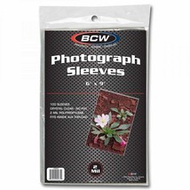 1 pack of 100 BCW 6&quot; x 9&quot; Photo Sleeves - £9.22 GBP