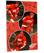 DETROIT RED WINGS 2001 NHL POSTER  HULL, ROBITAILLE - £23.52 GBP