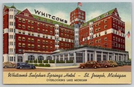 St Joseph MI Whitcomb Sulpher Springs Hotel Michigan Postcard C50 - £5.19 GBP