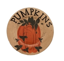   Wood Plate   MWF9354 - Pumpkin Plate  - £10.19 GBP