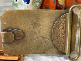 Belt buckle Wells Fargo & Co. Ocean to Ocean stamped Tiffany Studio New York image 5