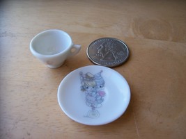 1986 Precious Moments Miniature Clowns on Unicycle Teacup and Plate  - $0.00