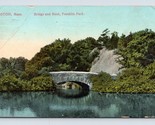 Franklin Park Panorama Anatra Stagno Boston Massachusetts Ma DB Cartolin... - $3.03