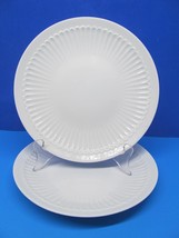 Jean Lewis Coquet Limoges France Vintage Set Of 2 White 8&quot; Salad Plates VGC - £23.18 GBP