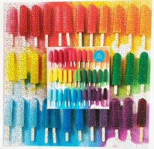 Galison Popsicles 500 Piece Bright &amp; Colorful Rainbow Jigsaw Puzzle COMP... - $20.43