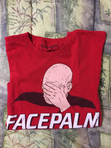 Official Licensed Star Trek Next Gen Cpt Picard *Face Palm* T Shirt Sz Sm Nwot - £11.89 GBP