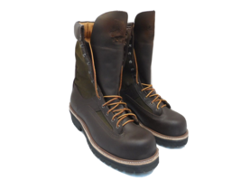 Hoffman Men&#39;s 10&quot; Composite Toe Powerline Boots *Made In USA* Brown Size 10D - $213.74