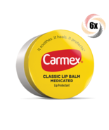 6x Jars Carmex Classic Lip Balm Medicated Lip Protectant | .25oz | Sooth... - $19.21