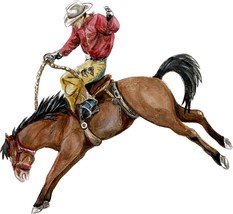 Horseback Rider Rodeo Sticker Decal Auto SUV RV ATV Camper Tailgate Hood - $6.95+