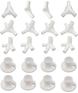 Lobergel 20Pcs White Tent Replacement Spare Parts, Canopy Fitting, Spare... - £36.48 GBP