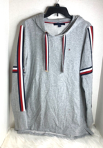 Tommy Hilfiger Womens Sz L Hoodie Hooded Sweatshirt Gray Hi Low Hem Spel... - $23.76