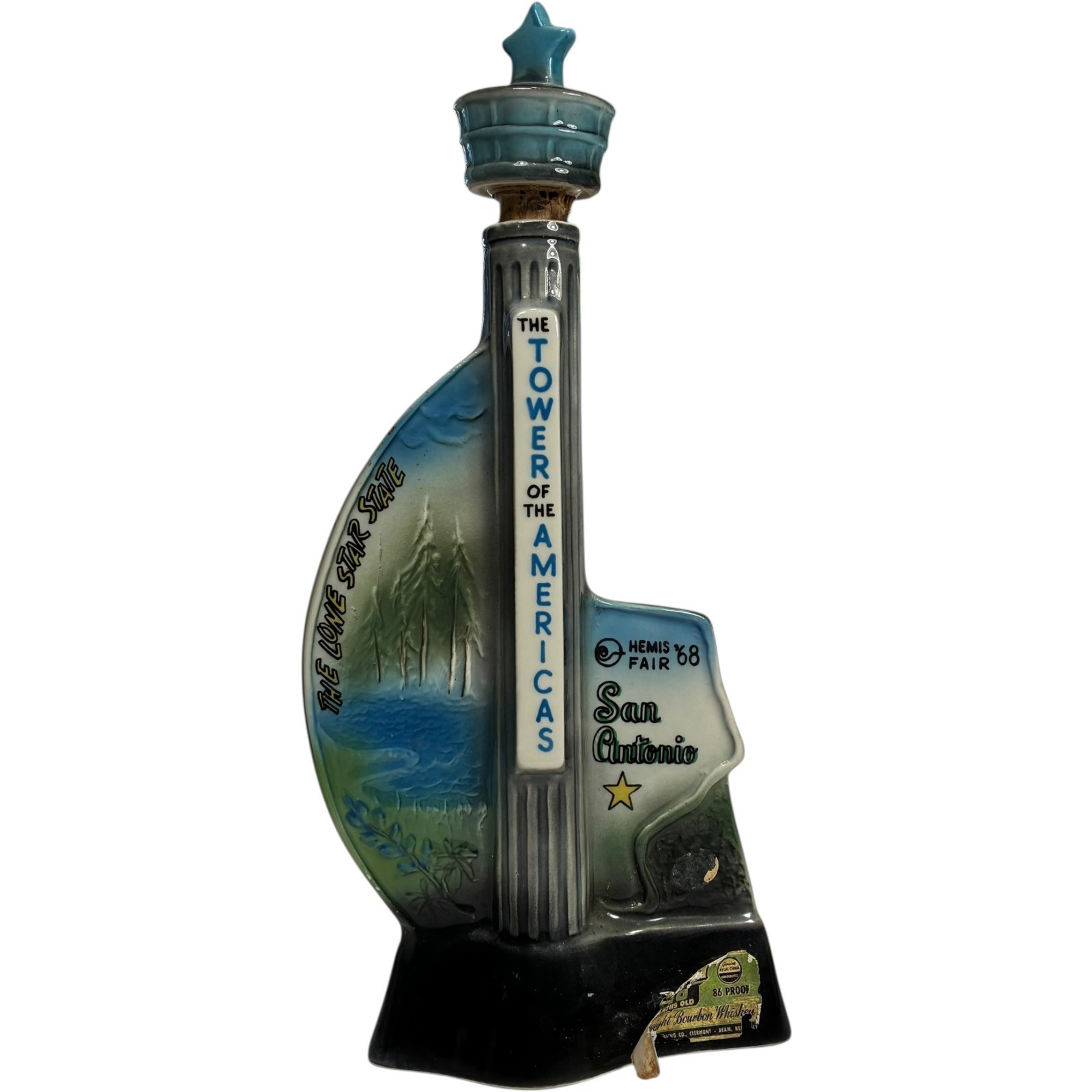 Jim Beam San Antonio 1968 Tower of Americas Collectors Decanter Vintage EMPTY Item image 3