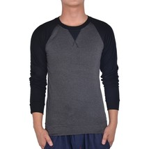 Hee Grand Mens Long Sleeve Fitted T-Shirt Chinese M Dark Gray Medium Size - $5.94