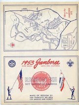 1953 Boy Scouts of America National Jamboree Irvine Ranch Maps of Region XII - £24.91 GBP