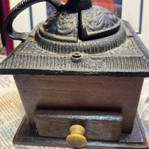 Reproduction Victorian Iron Hand Crank Coffee Mill Grinder - $44.55