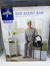 Medline Bed Assist Bar Rail Height Adjustable Side Pocket Soft Grip Bala... - $19.99