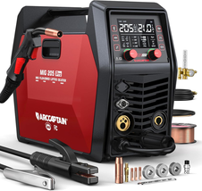 205A 120V 240V Gas Mig/Gasless Flux MIG/MMA Stick/Lift Tig/Spot Welding/... - $823.51