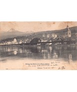 Antique Postcard Evian-les-Bains et la Dent d&#39;Ochs - £3.36 GBP