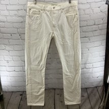Club Monaco Jeans Mens Sz 36 x 32 White Denim Straight Fit - $24.74