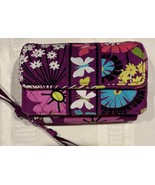 Vera Bradley All in one Crossbody Wristlet Wallet Phone Case Flutterby B... - $29.00