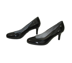 Life Stride Soft Pumps Black Shoes Size 9 Patent Faux Leather Comfort Classic - £11.60 GBP