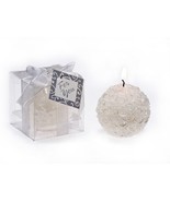 Kate Aspen Rose Ball Candle in Gift Box with Matching Bow and Tag, White... - $8.20 CAD
