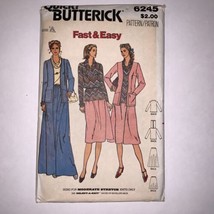 Butterick 6245 Sewing Pattern Jacket Skirt Top Uncut Size A Fast & Easy - £3.83 GBP