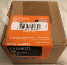 Everbilt 1/2&quot; Anti-Turn Torque Washers - 25 count Rust Defender Gray - £8.17 GBP