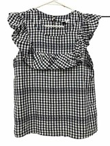 Waverly Blouse Gray Womens XS Short Sleeve Top Blue Shirt - BC - £10.68 GBP