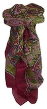 Mulberry Silk Traditional Square Scarf Chakori Wine by Pashmina &amp; Silk - £18.70 GBP