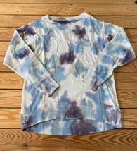 Peace love world NWOT Women’s French Terry tie Dye sweatshirt Size 2XS Blue BA - £17.05 GBP