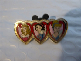 Disney Trading Pins 57425     DS - Three Princesses in Hearts - $9.50