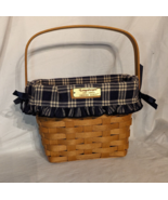 Longaberger 1995 Dresden Edition Tour Basket w/ Tie On Blue Liner, Swing... - £18.98 GBP