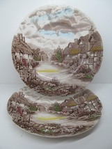 Johnson Brothers Olde English Countryside Set Of Two 10&quot; Dinner Plates 1974-1983 - £46.39 GBP